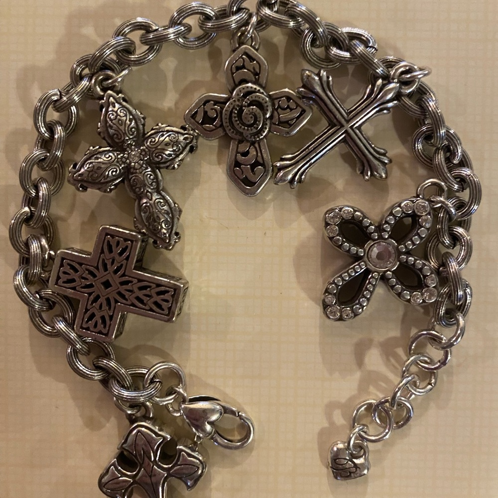 Brighton Vintage Cross Charm Bracelet
